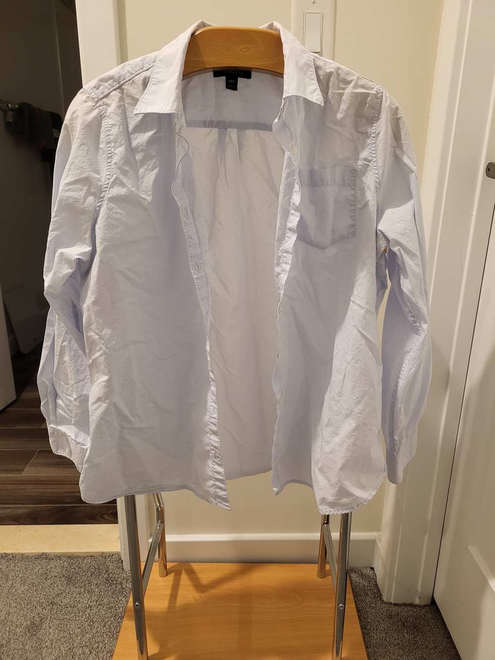 Lands' End Light Blue Shirt Jacket
